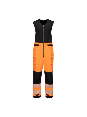 PW3 Hi-Vis Rain Salopette (3L), 4XL, R, Orange/Black