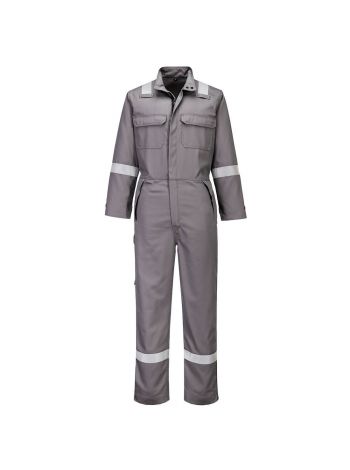 FR Chemical Resistant Coverall, L, R, Grey