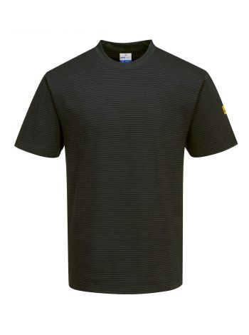 Anti-Static ESD T-Shirt S/S, 4XL, R, Black