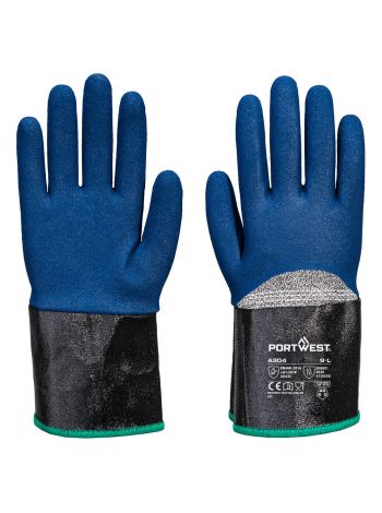 Grip C13 Nitrile Foam Extend Cuff Glove, L, R, Grey/Blue