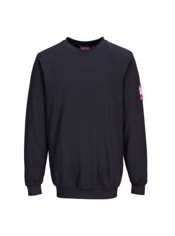 FR Modaflame Anti-Static Long Sleeve Sweatshirt, 4XL, R, Navy
