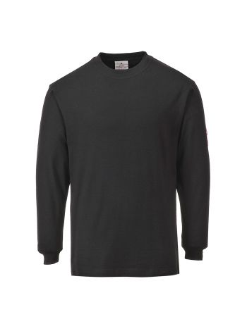 FR Modaflame Anti-Static Long Sleeve T-Shirt, L, R, Black